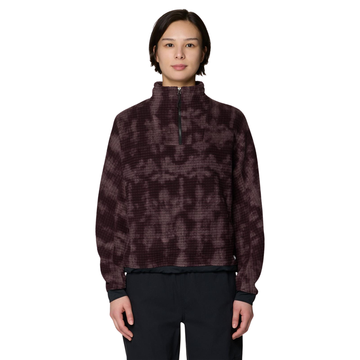 Mountain Hardwear Womens Summit Grid Big Grid Half Zip-Deep Mulberry 
