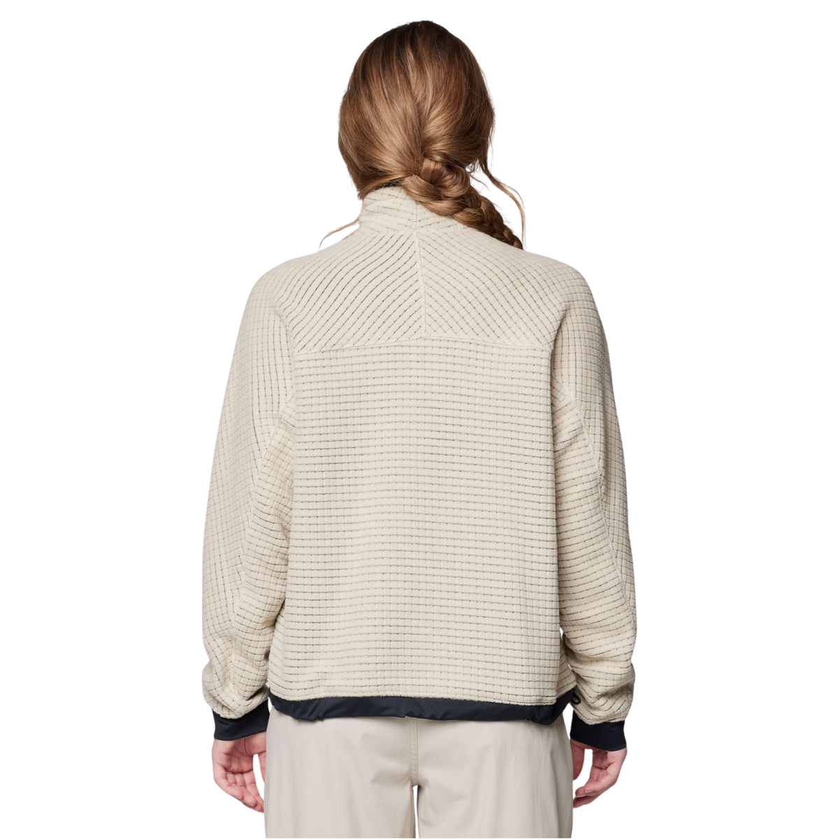 Mountain Hardwear Womens Summit Grid Big Grid Half Zip-Fossil
