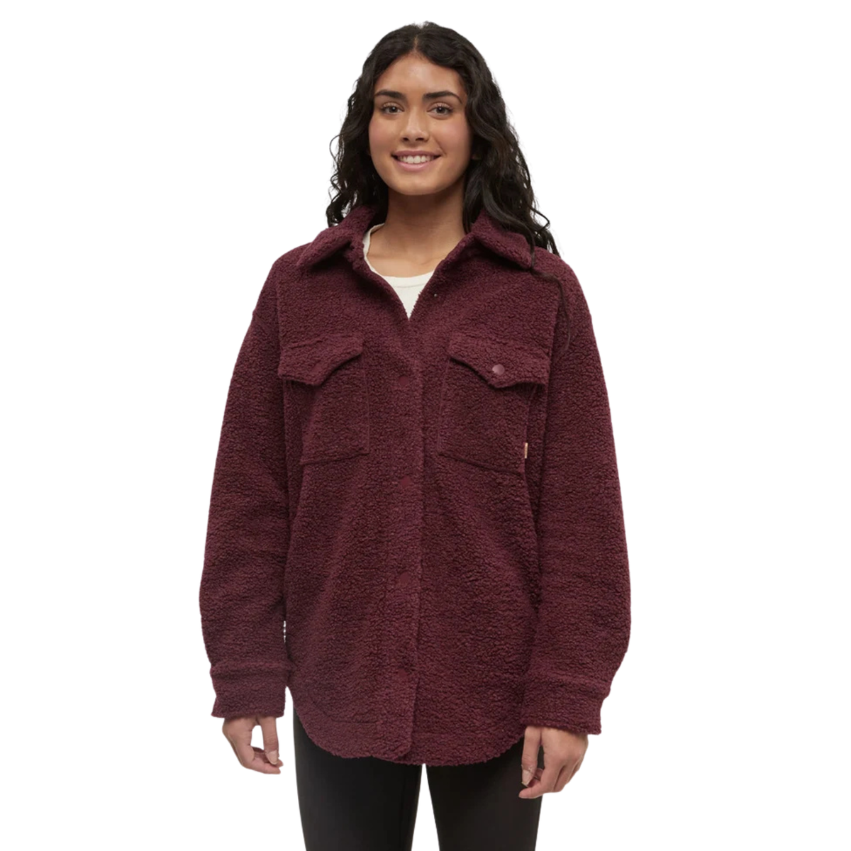 Tentree Womens Sunday Jacket-5596_Deep Burgundy