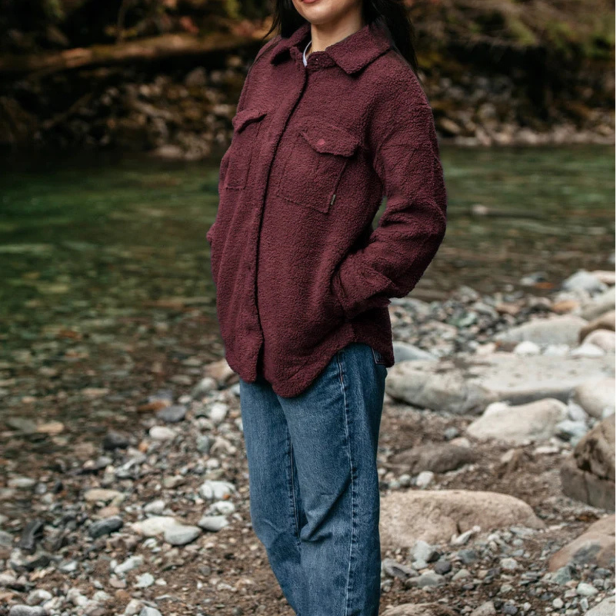 Tentree Womens Sunday Jacket-5596_Deep Burgundy