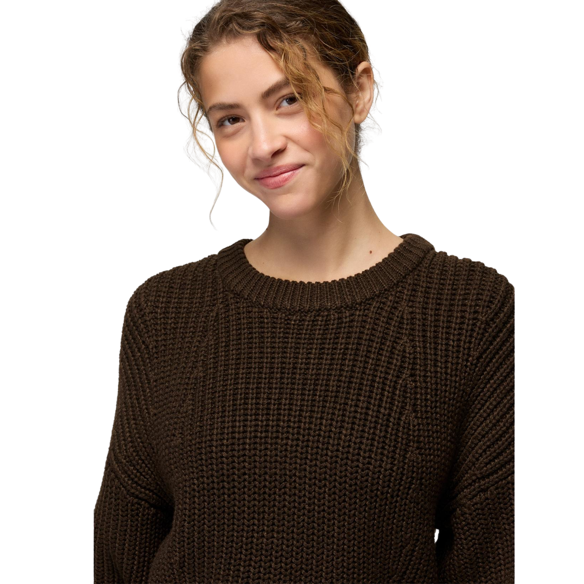 Parna Womens Sunday River Crewneck Sweater-Dark Roast
