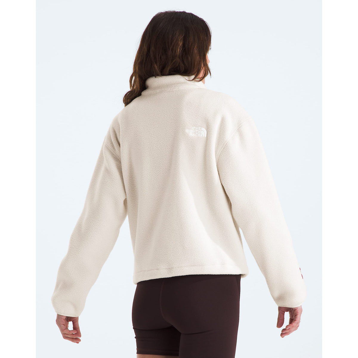 The North Face Womens TNF Fleeski 1/4 Zip Pullover - QLI_White Dune