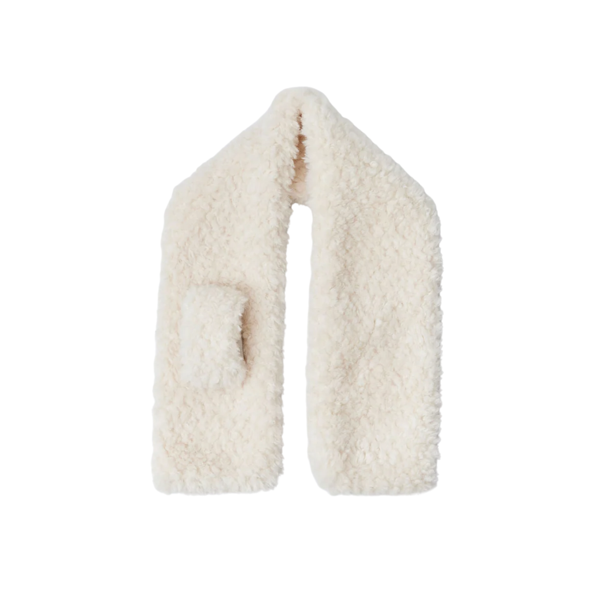 Hat Attack Womens Teddy Sherpa Pull Through-Ivory