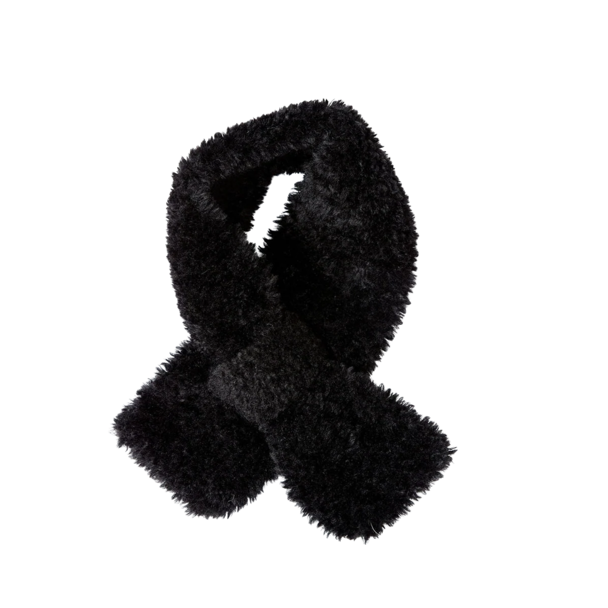 Hat Attack Womens Teddy Sherpa Pull Through-Black