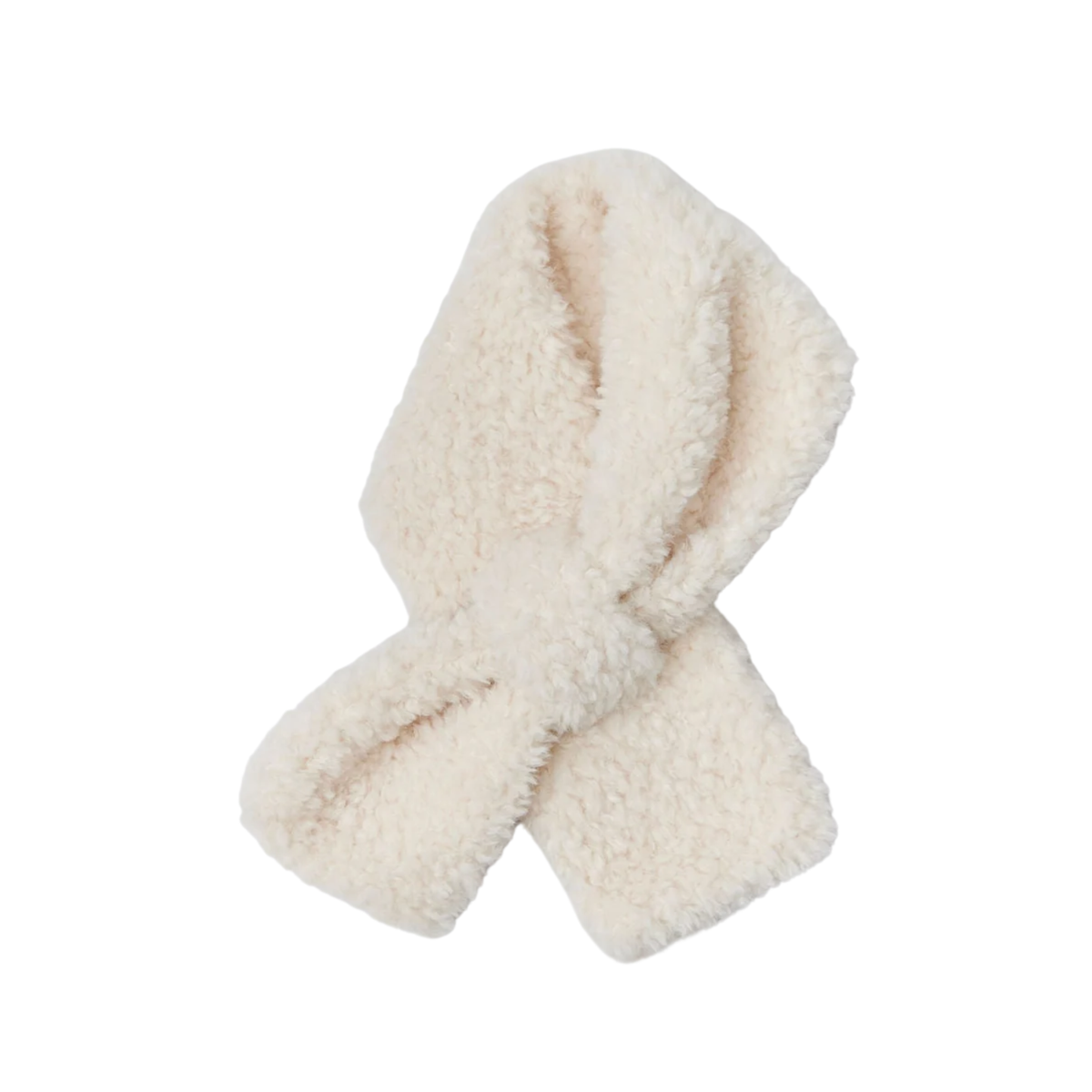 Hat Attack Womens Teddy Sherpa Pull Through-Ivory