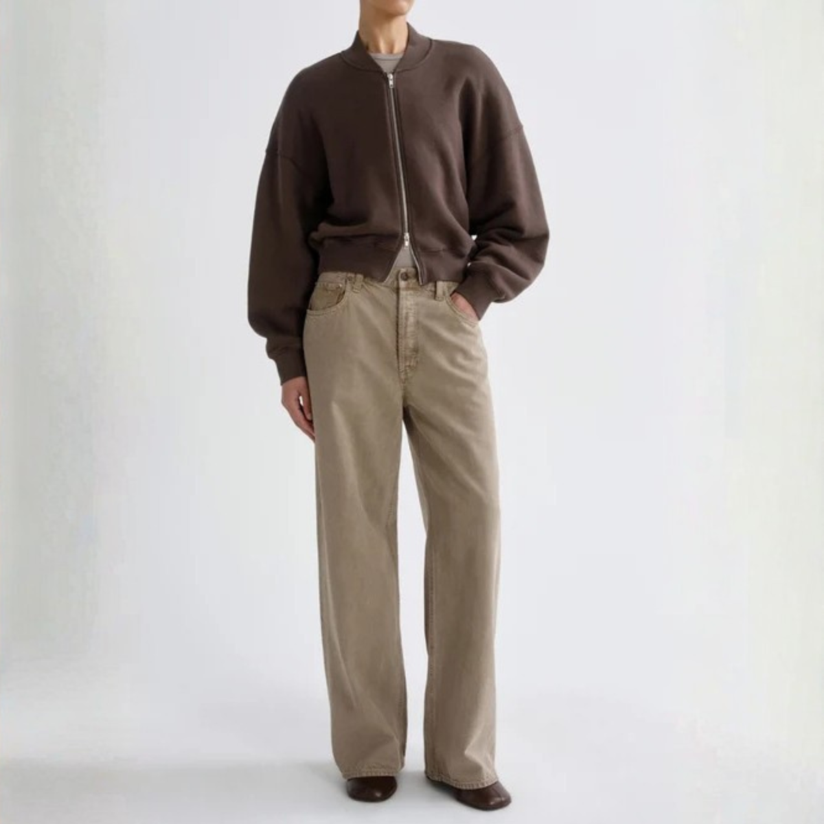 Agolde Womens Tess Sweatshirt in Bracken-Bracken