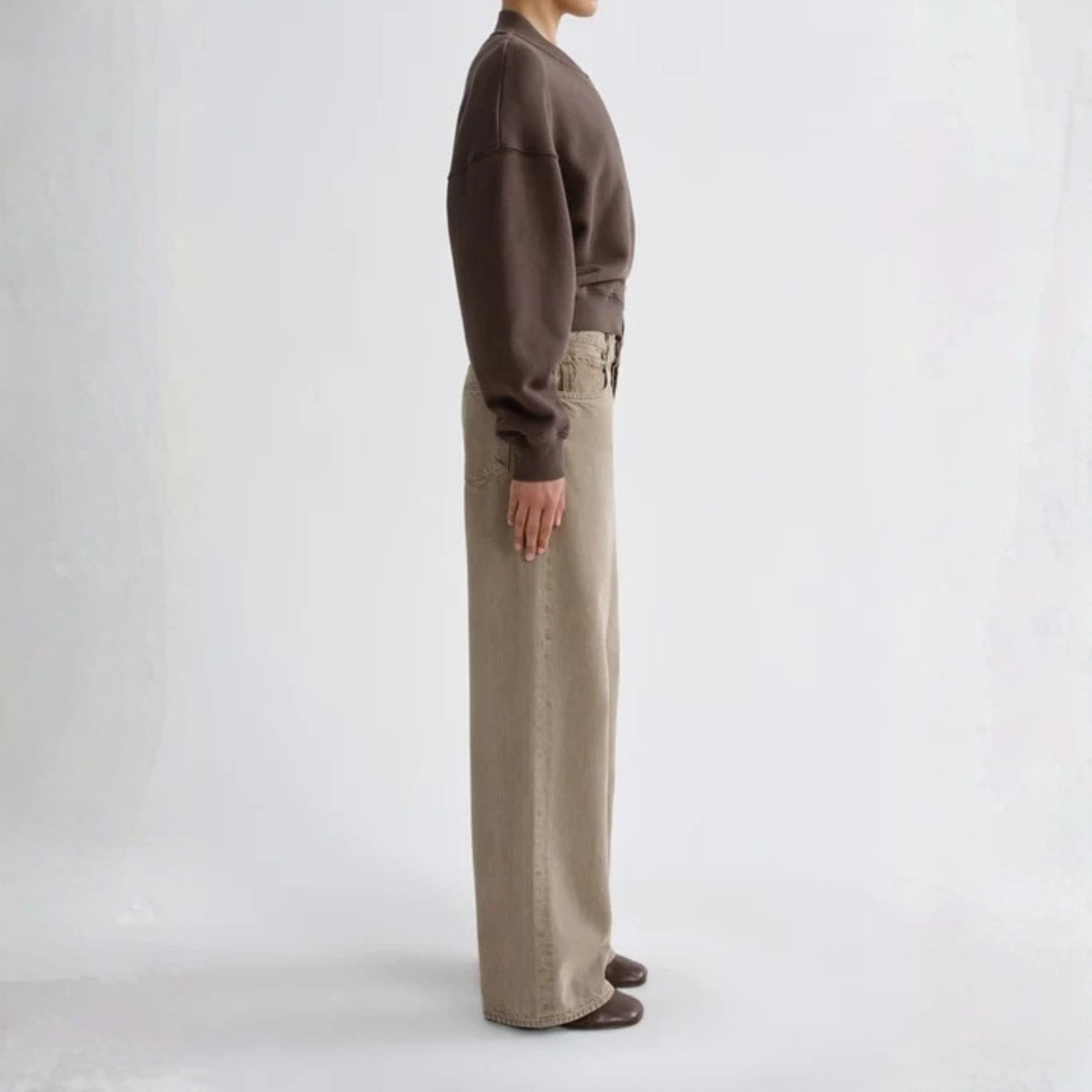 Agolde Womens Tess Sweatshirt in Bracken-Bracken