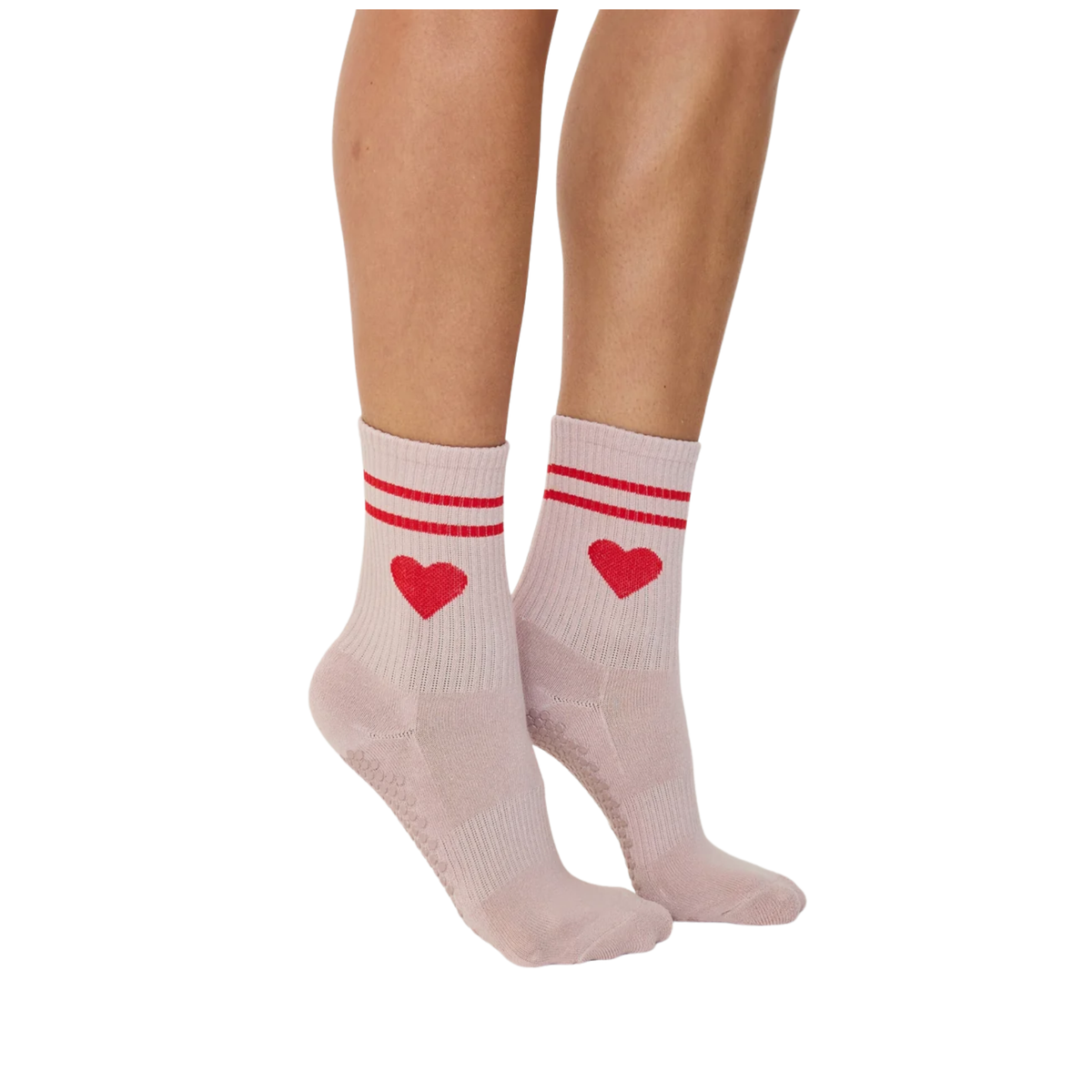 Lucky Honey Womens The Emmie Sock in Red Heart-Red Heart