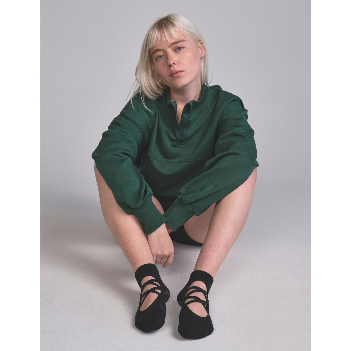 Lucky Honey Womens The Isla Grip Sock in Black - Black