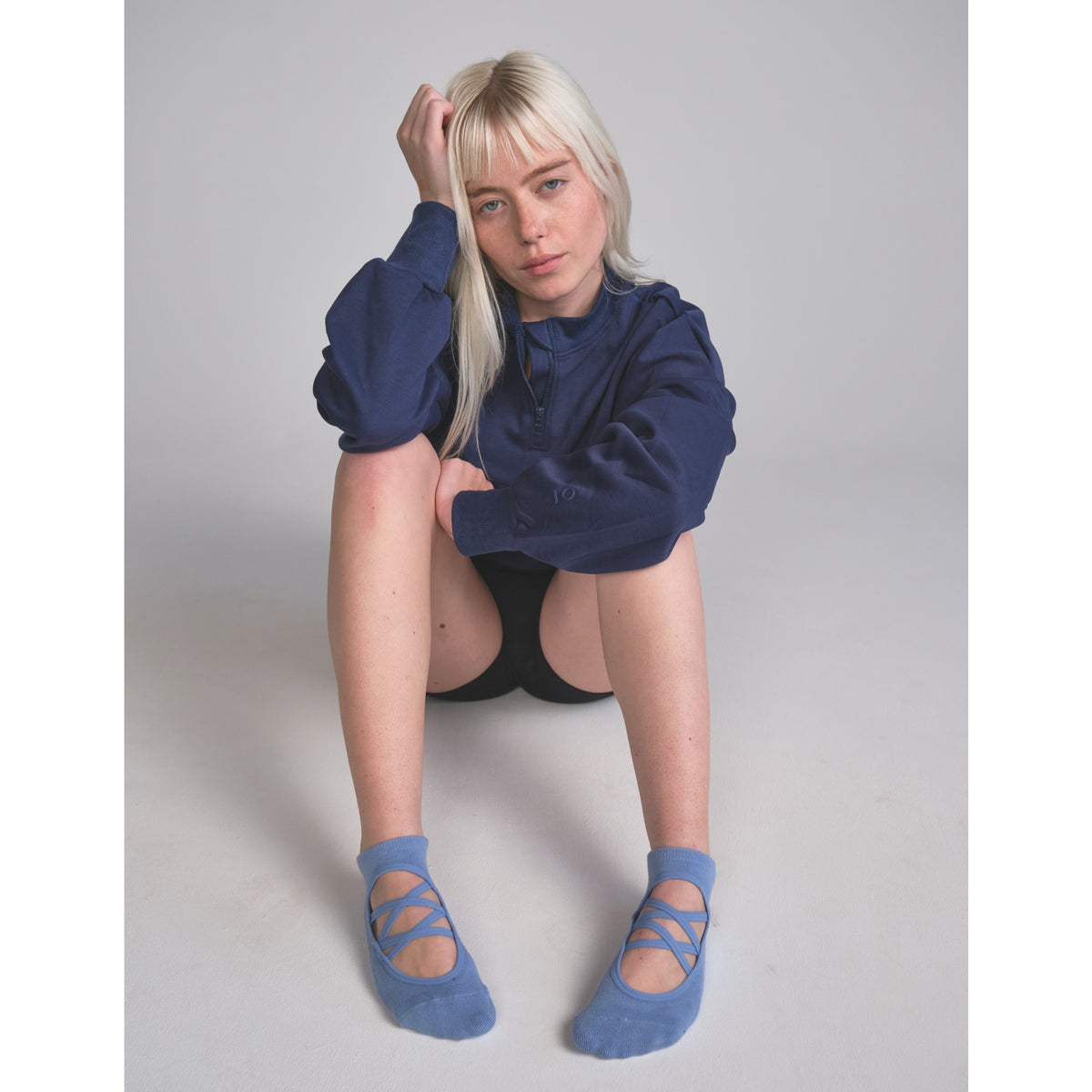 Lucky Honey Womens The Isla Grip Sock in Heather