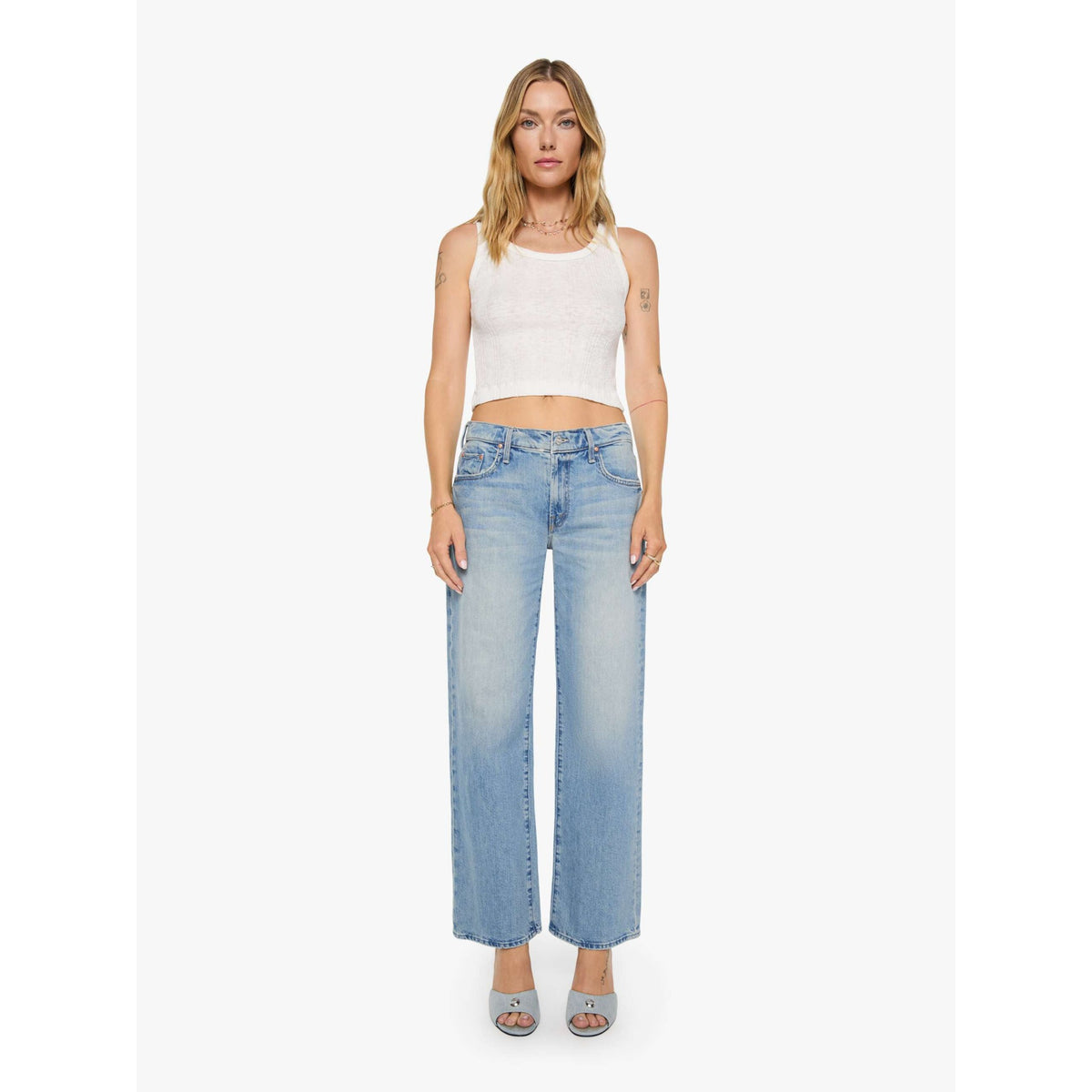 Mother Womens The Mid Rise Rambler Zip Skimp in I Confess - I Confess