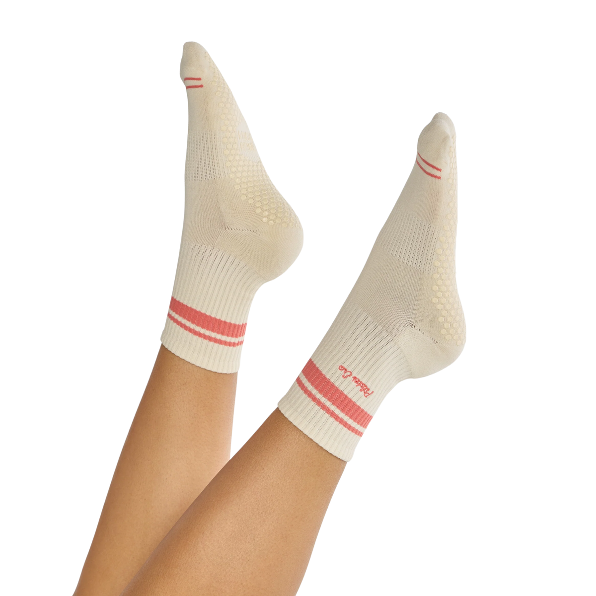 Lucky Honey Womens The Pilates Era Grip Sock in Blush-Blush