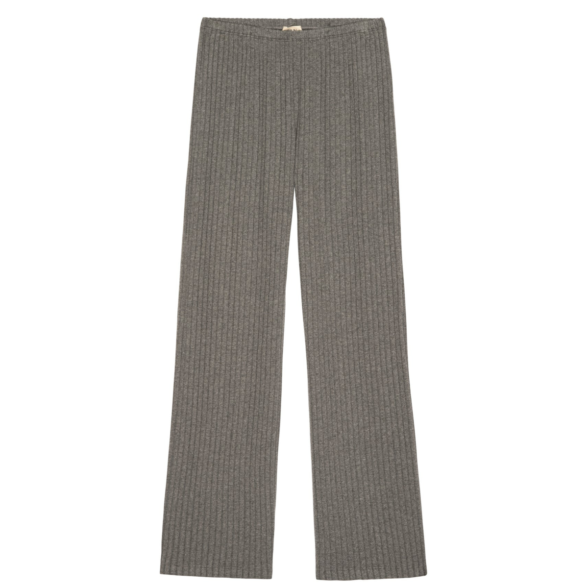 Donni Womens The Sweater Rib Simple Pant in Charcoal Grey-Charcoal Grey