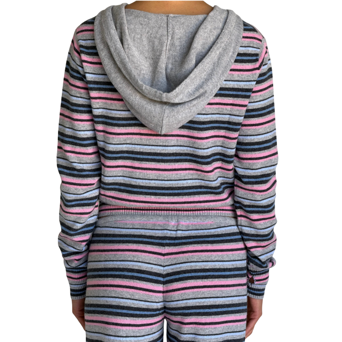 Frankies Bikinis Womens Topanga Cashmere Zip Up Hoodie-Rain Puddle