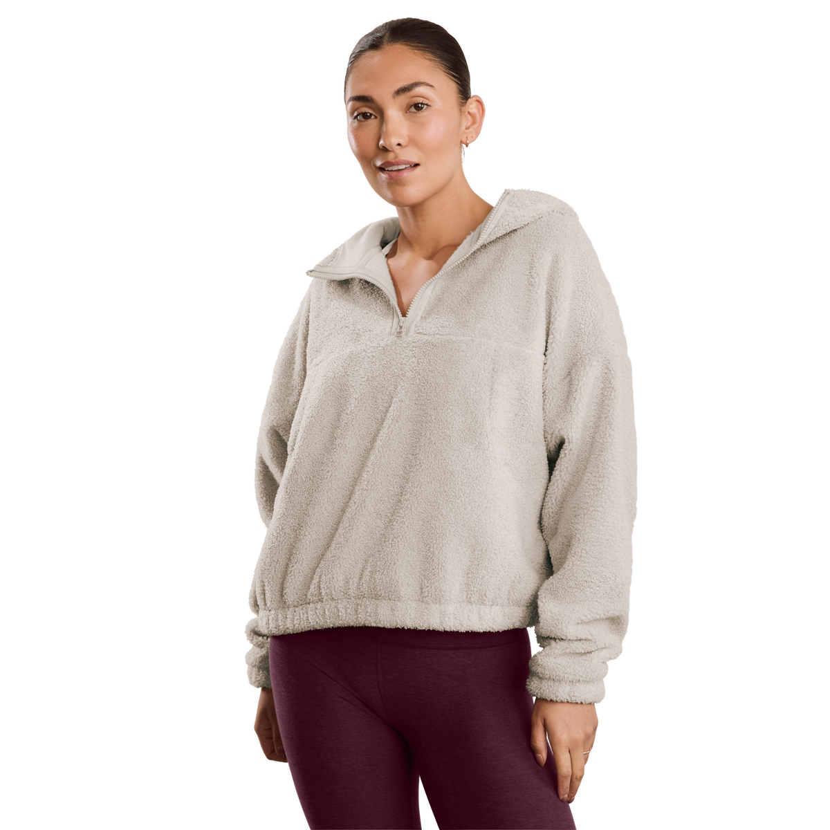 Beyond Yoga Womens Unity 1/4 Zip Hoodie- Riverbed by