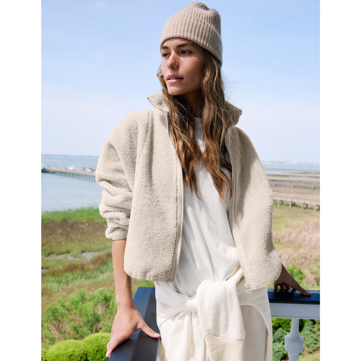 Beyond Yoga Womens Unity Zip Jacket - Riverbed By
