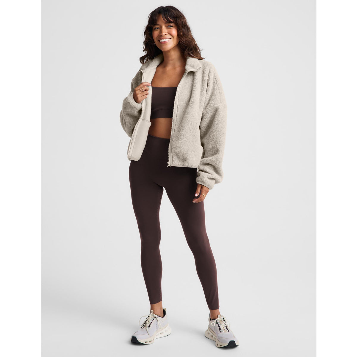 Beyond Yoga Womens Unity Zip Jacket - Riverbed By