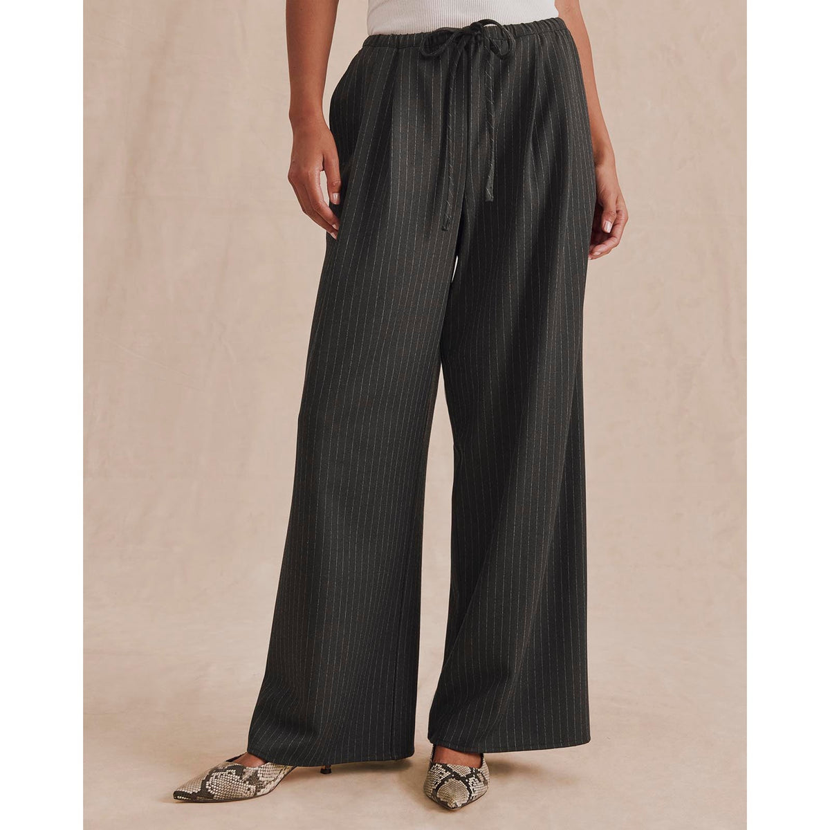 Splendid Womens Valerie PLTD Pinstripe Pant