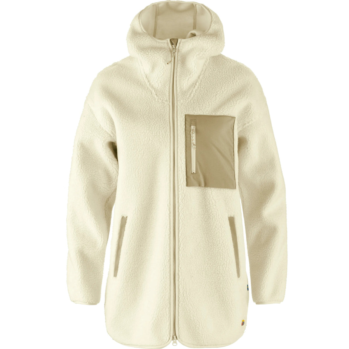 Fjallraven Womens Vardag Pile Fleece Long - Chalk White