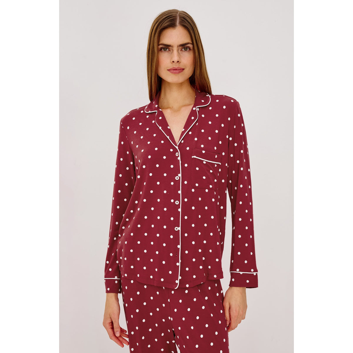 Rails Womens Varra Pajama Set in Cardinal Polka - Cardinal Polka