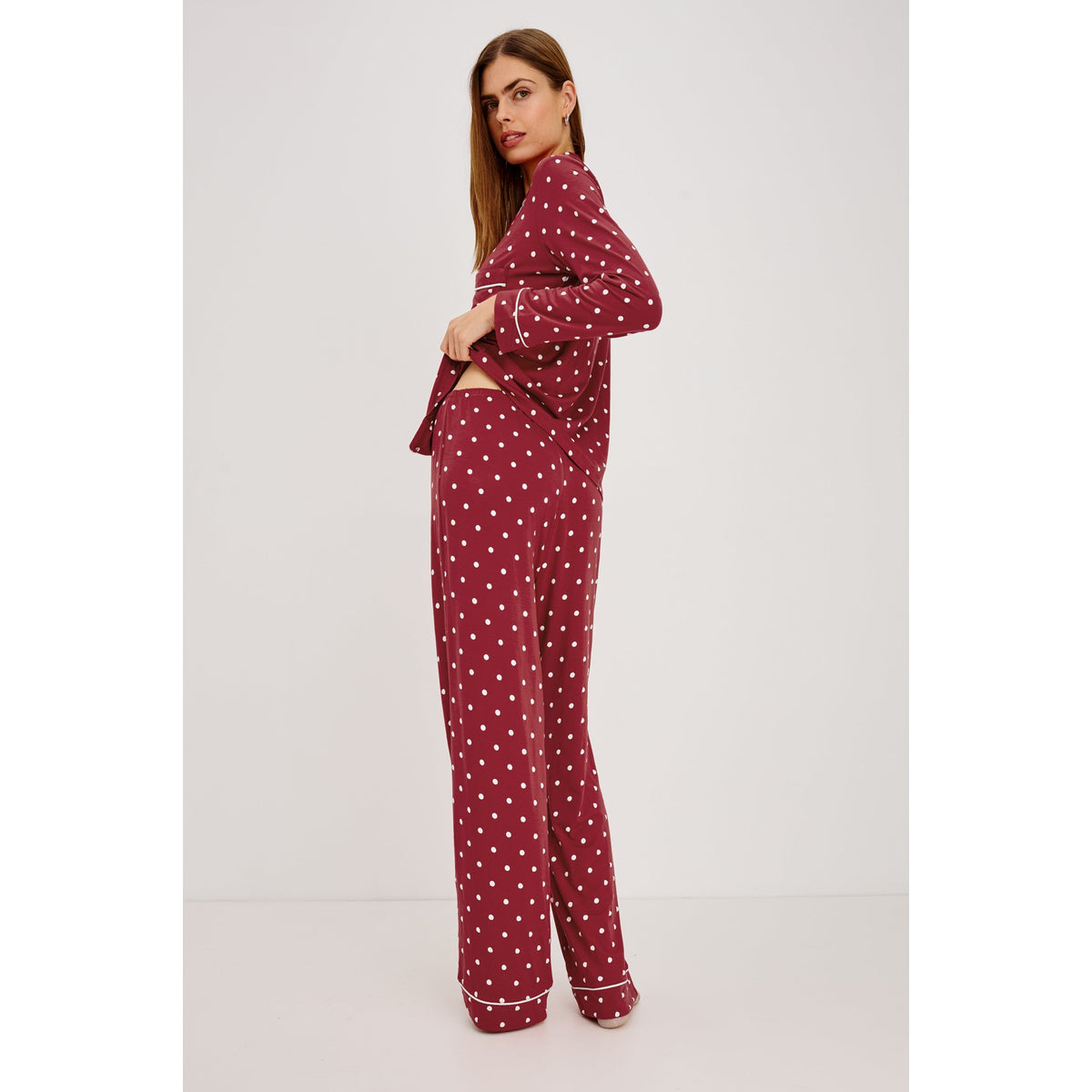 Rails Womens Varra Pajama Set in Cardinal Polka - Cardinal Polka