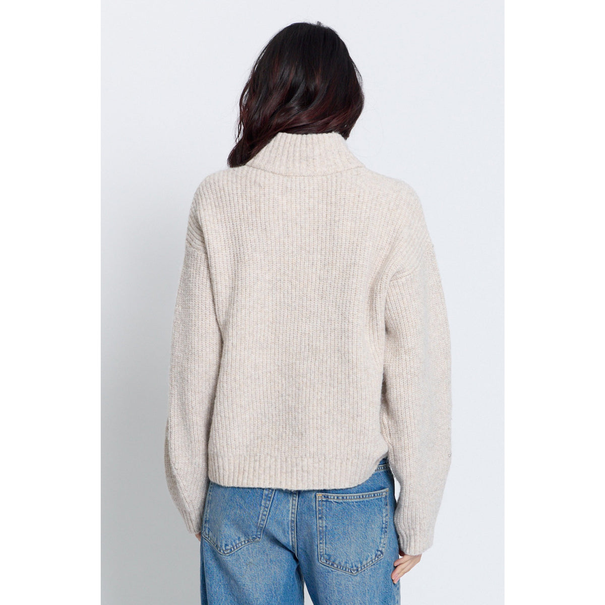 Central Park West Womens Vesper Oversized Chunky Double Full Zip