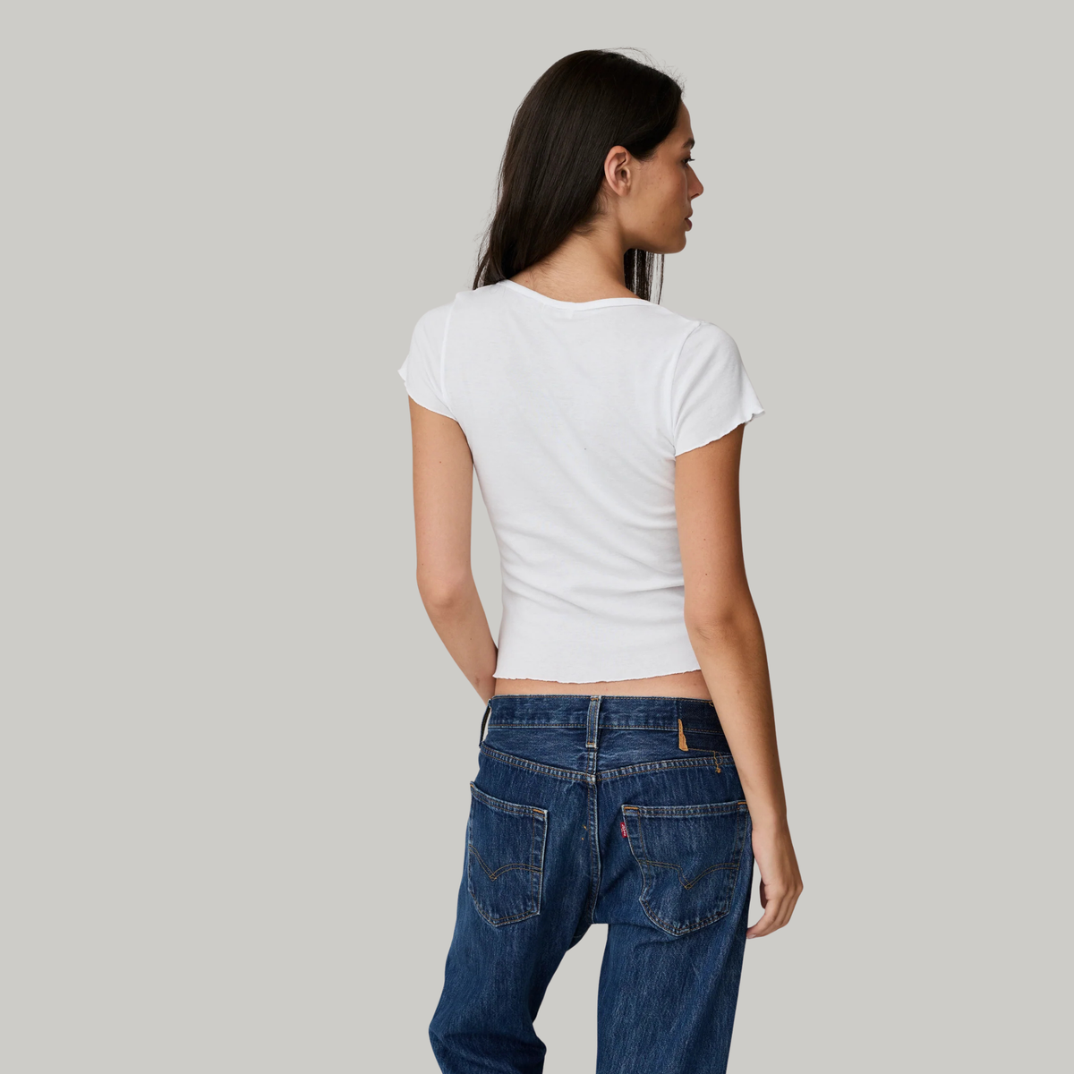 Asher Womens Vicki Scoop T-Shirt-White
