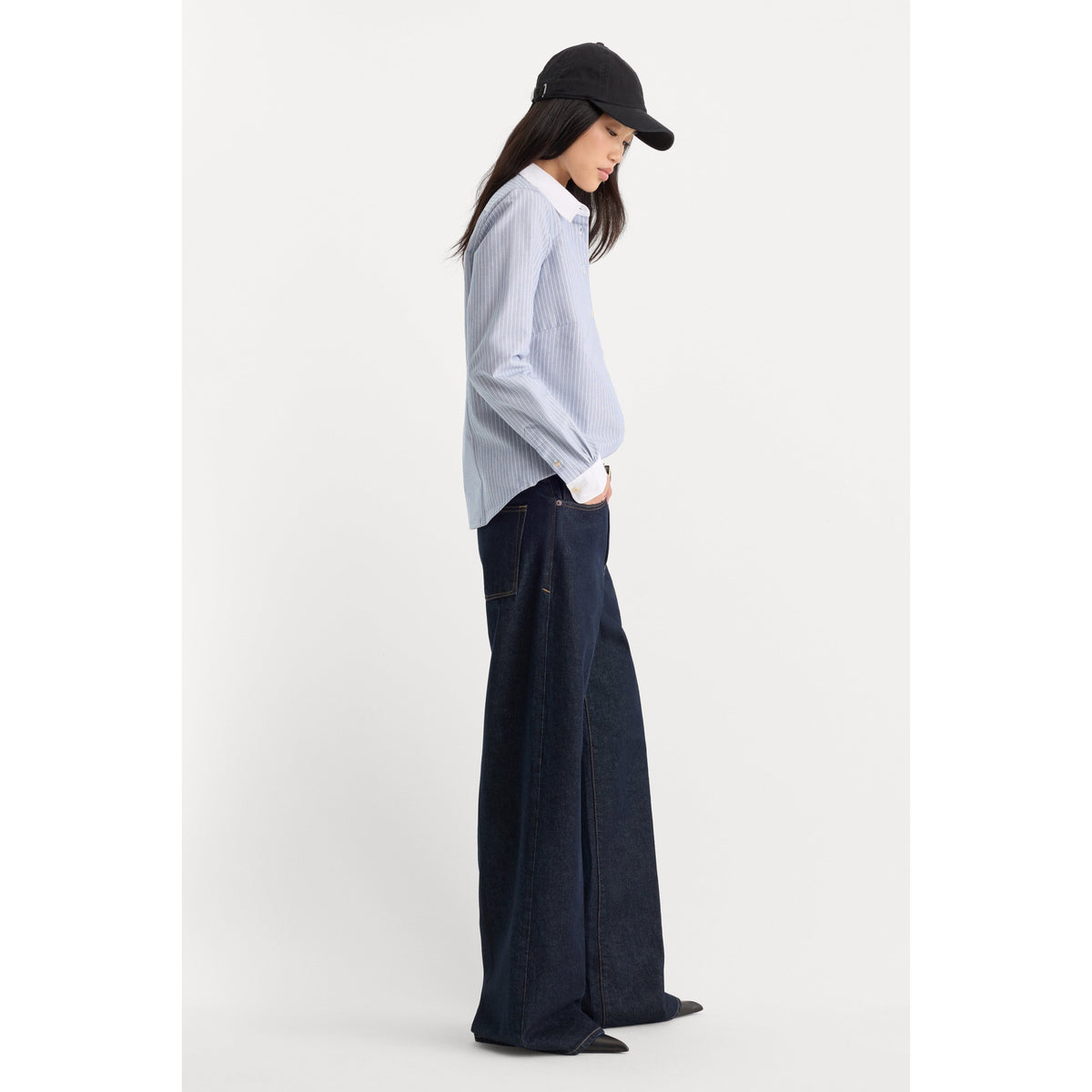 Good American Womens Vintage Low Slung Baggy - Rinse