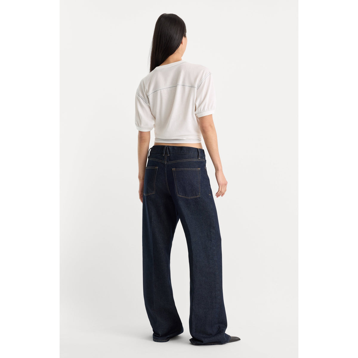Good American Womens Vintage Low Slung Baggy - Rinse
