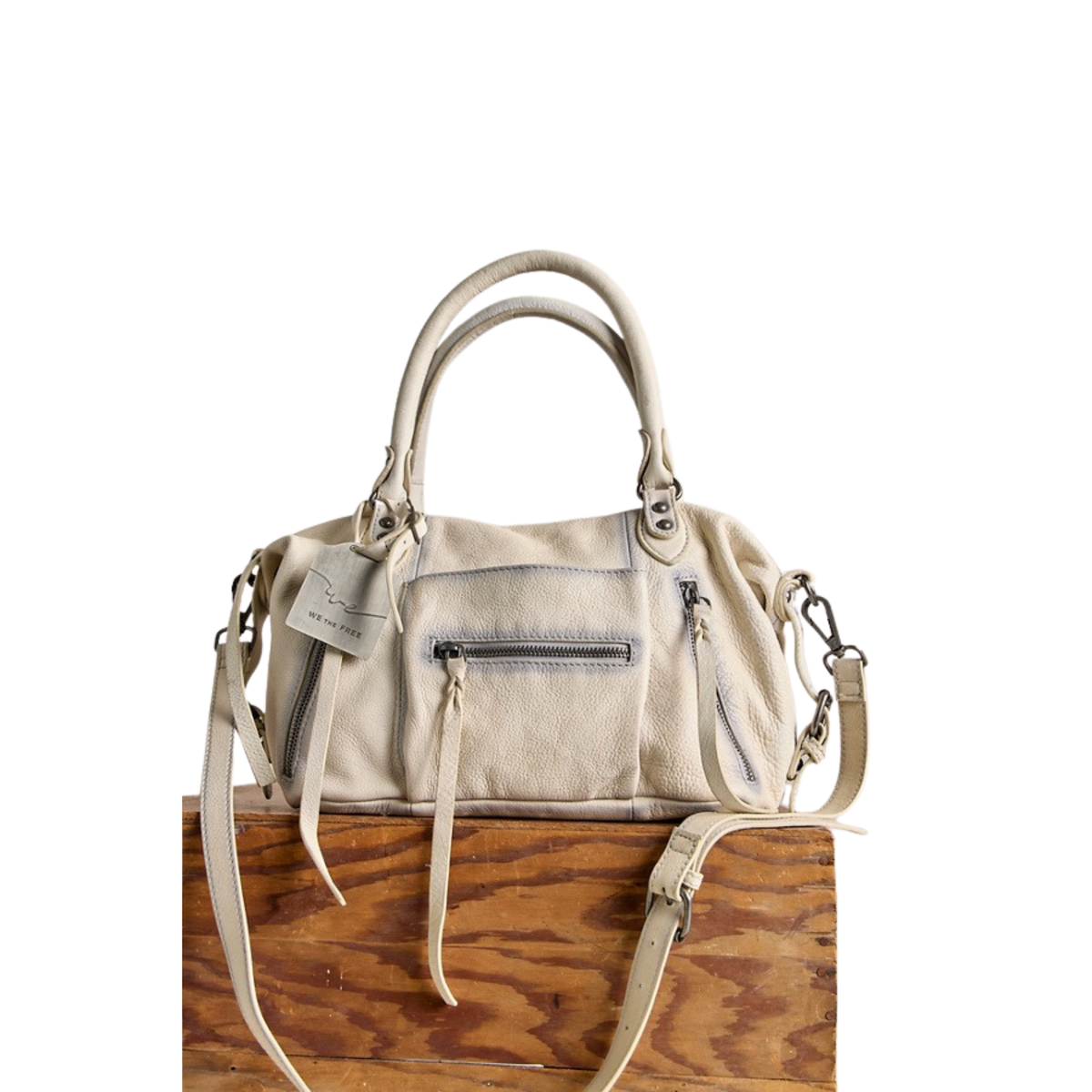 Free People Womens WTF Baby Emerson Bag-Salt
