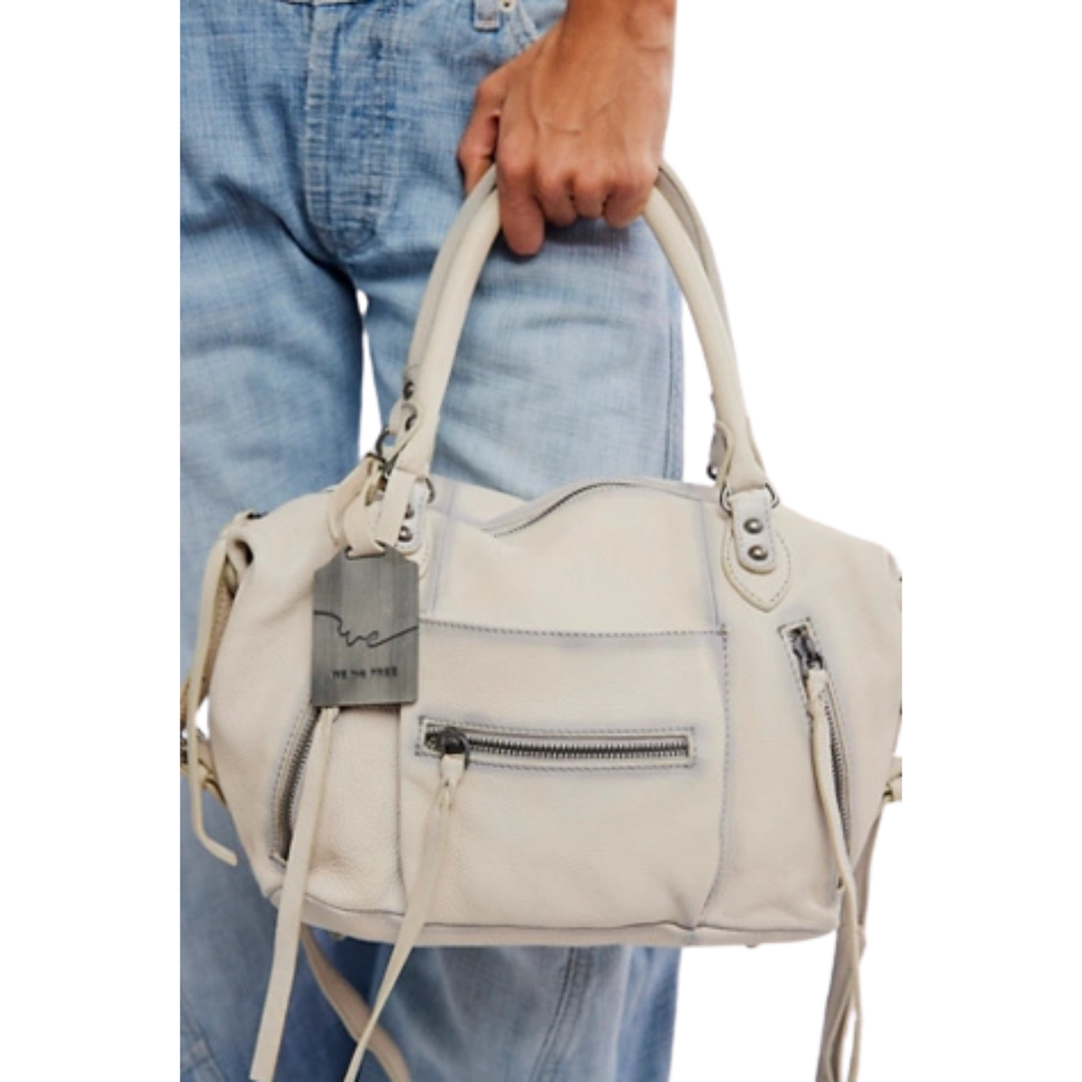 Free People Womens WTF Baby Emerson Bag-Salt