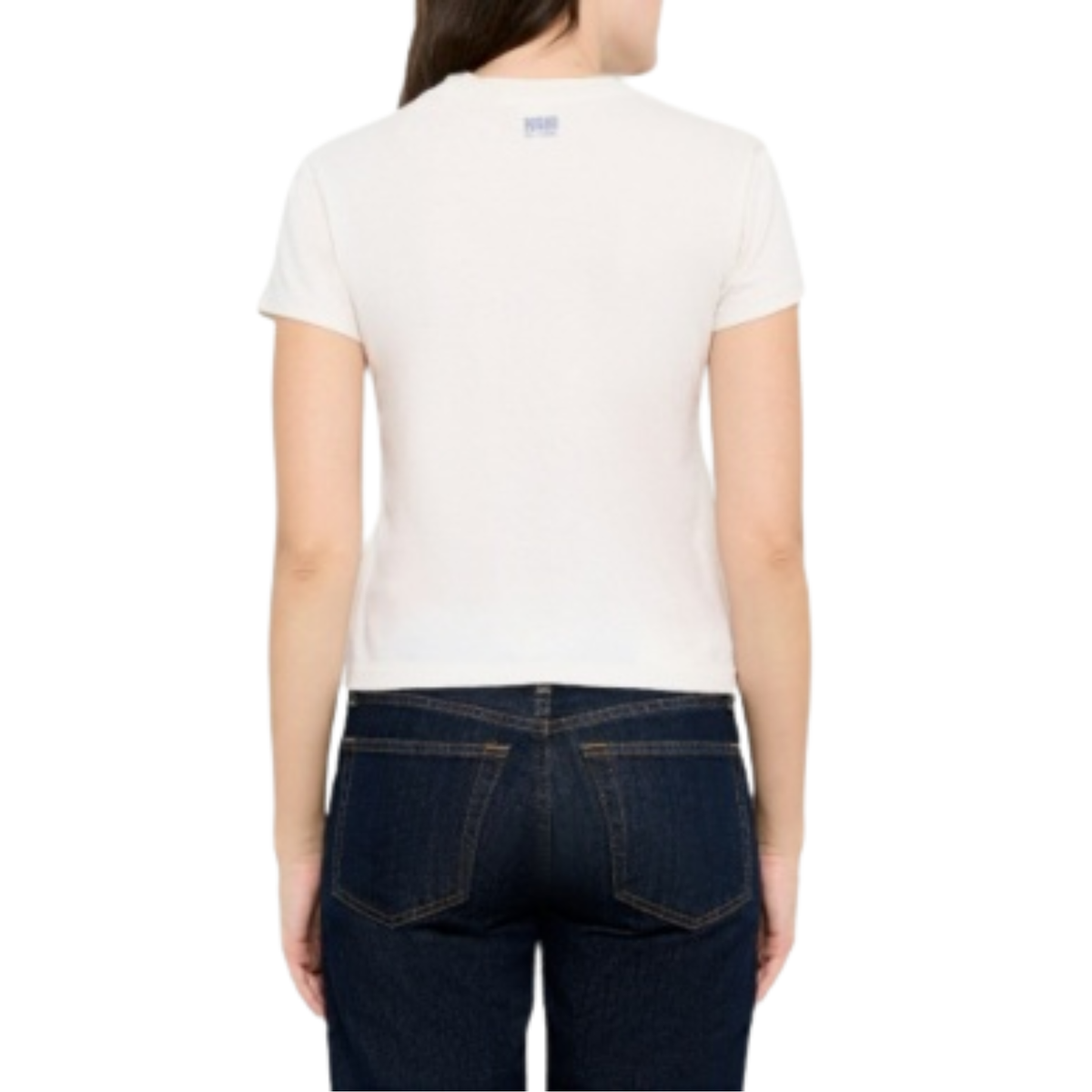 Re / Done Womens Well Read Classic Tee- Parchment