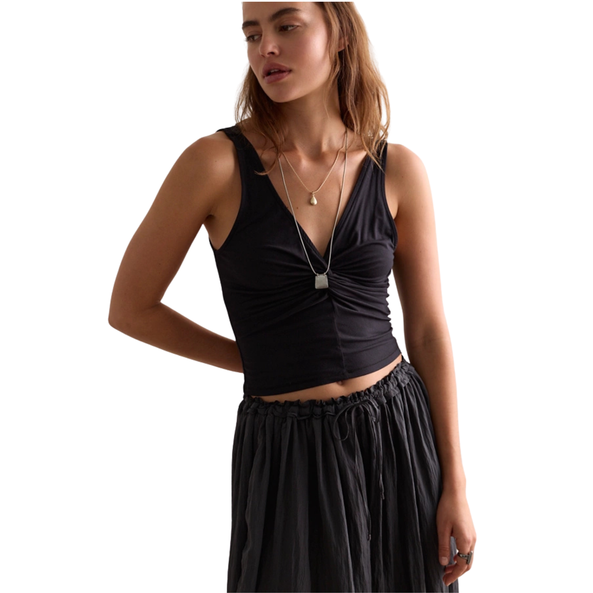 Free People Womens Were Going Out Cami-Black