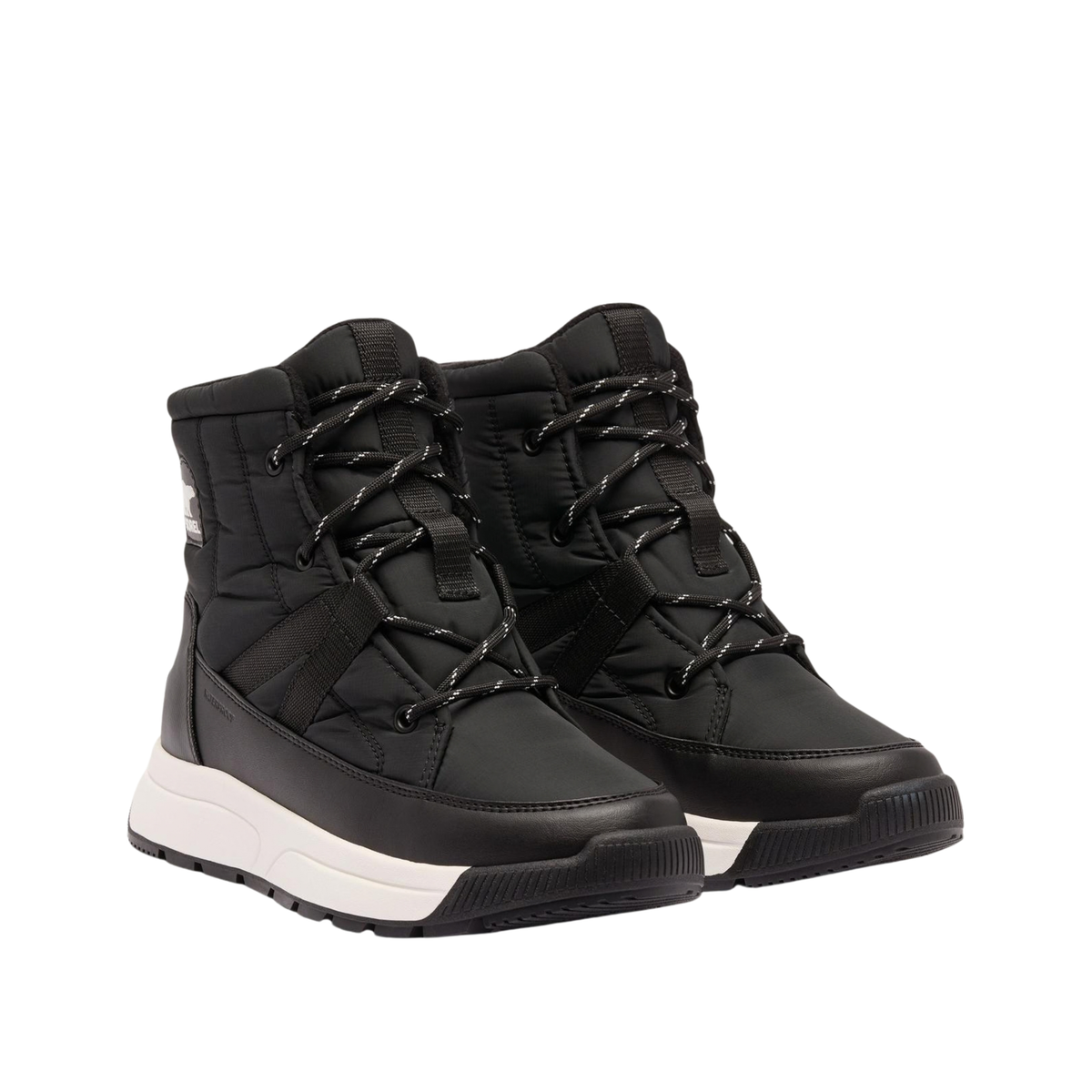 Sorel Womens Whitney III Mid WP-Black,Sea Salt