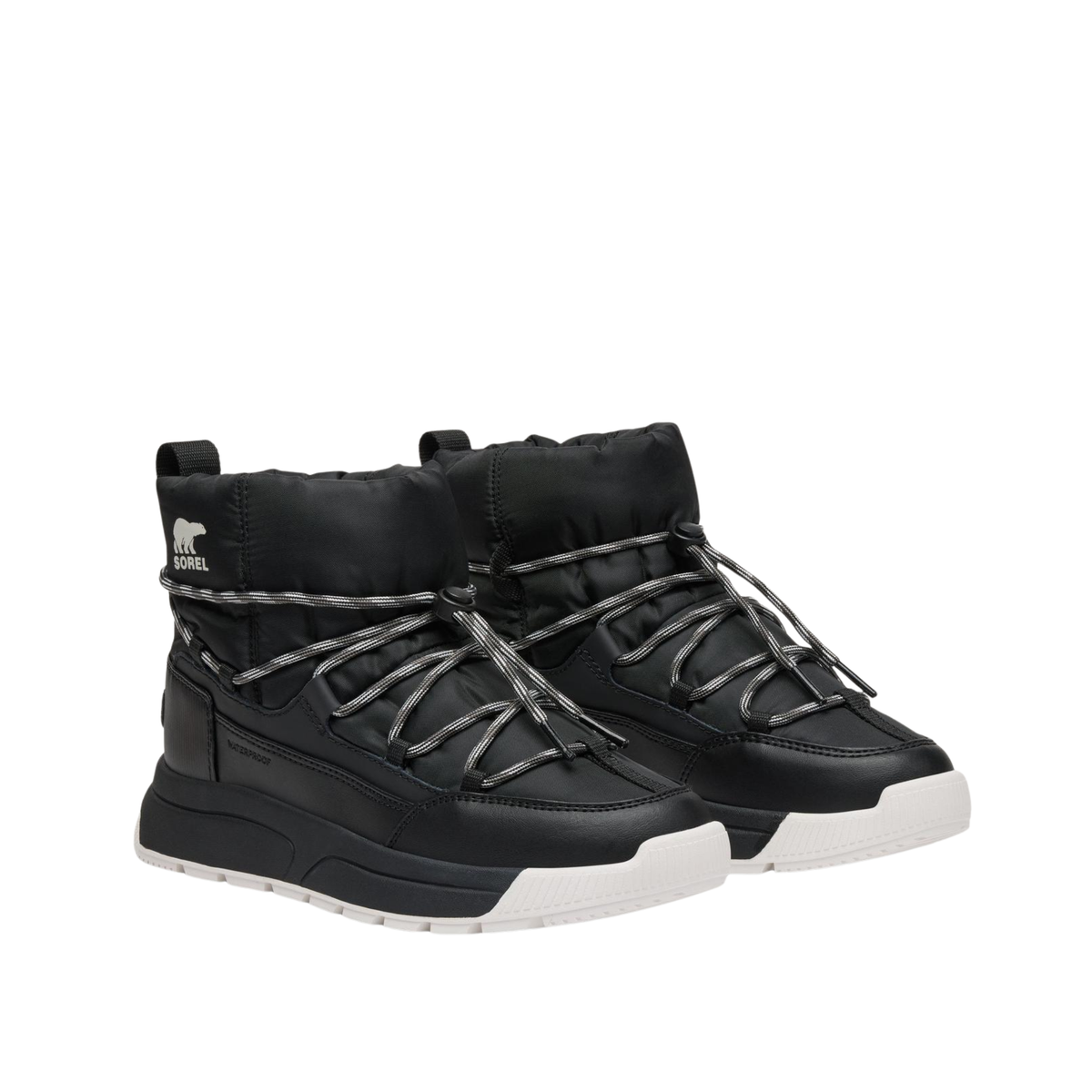 Sorel Womens Whitney III Slip-On WP-Black,Sea Sault