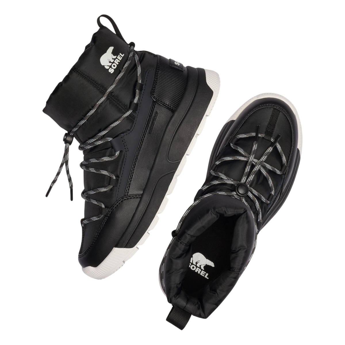 Sorel Womens Whitney III Slip-On WP-Black,Sea Sault