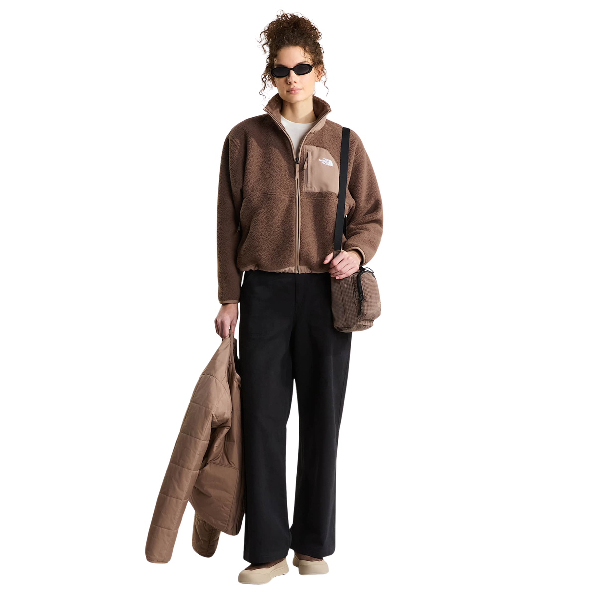 The North Face Womens Yumiori Off Peak Full Zip Jacket-Smokey Brown/Garnet