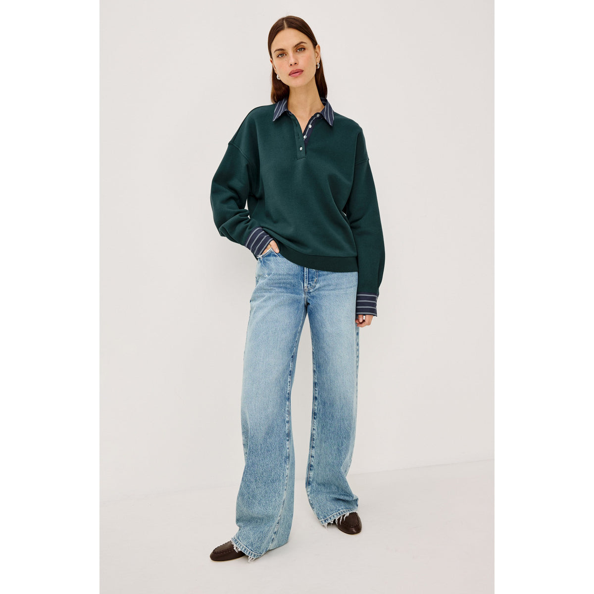 Rails Womens Zavier Sweater in Forest - Forest