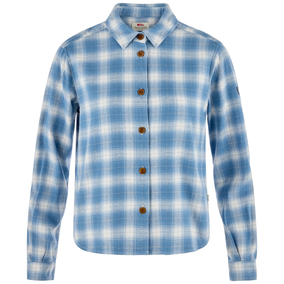 Fjallraven Womens Övik  Boxy Flannel Shirt - Lavender Mist-Eggshell
