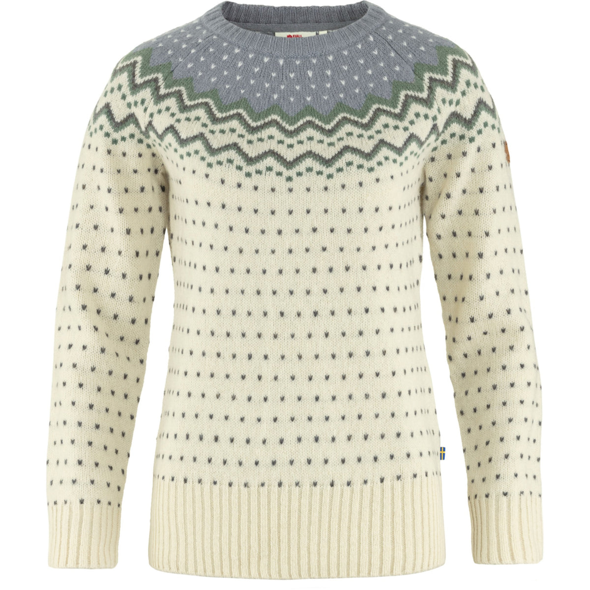 Fjallraven Womens Ãƒâ€“vik Knit Sweater - Chalk White-Flint Grey