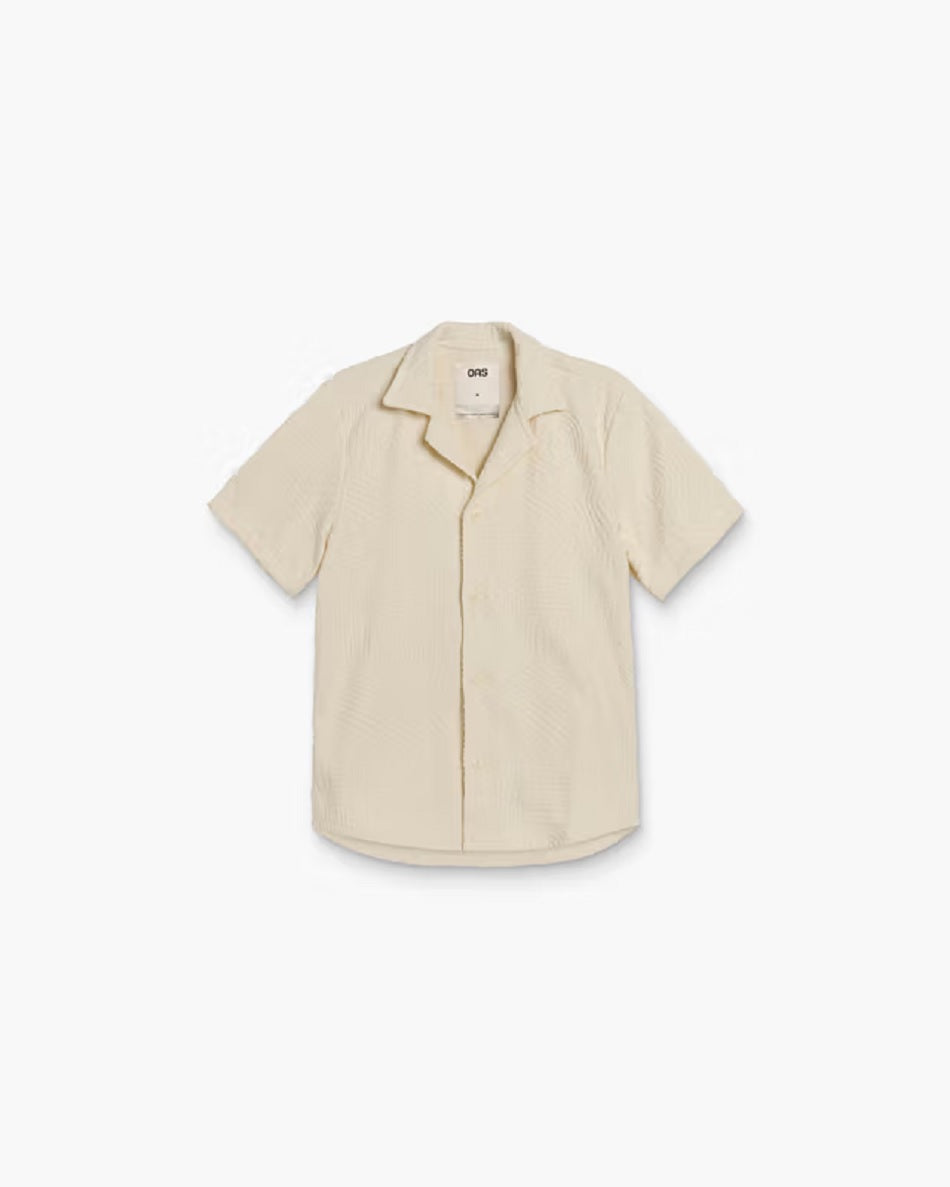 Mens Cuba Terry Shirt in Cream Golconda