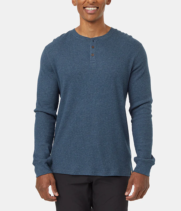 Mens TreeWaffle Henley Longsleeve