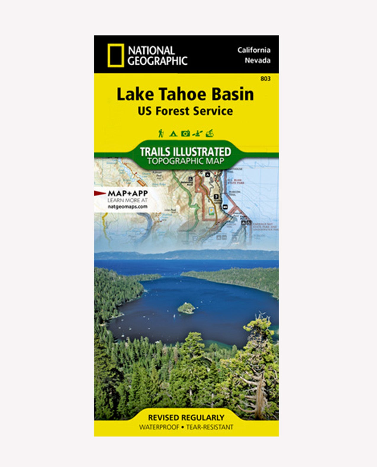 NATIONAL GEOGRAPHIC MAPS Lake Tahoe Basin #803
