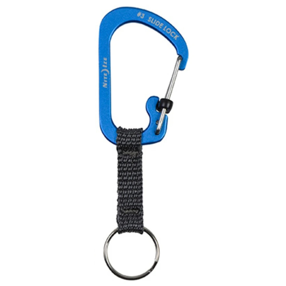 Slidelock Key Ring Aluminum in Blue