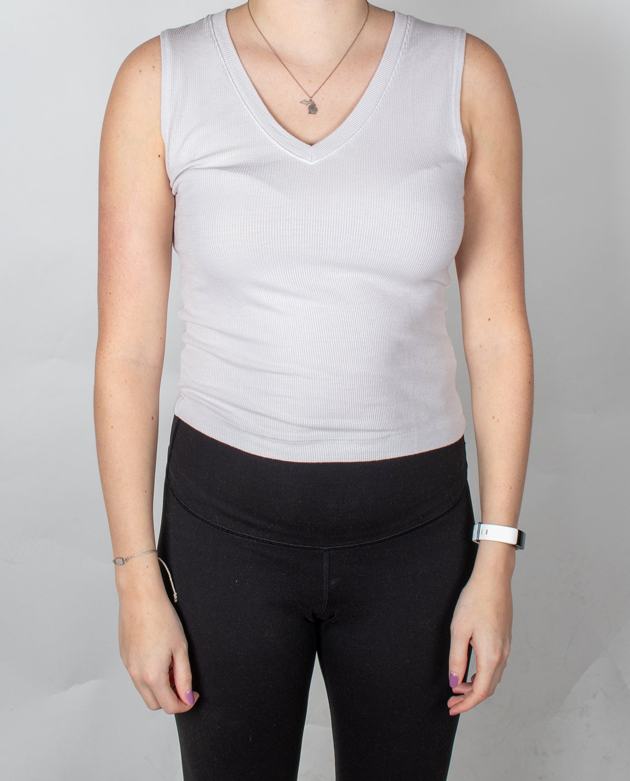 Womens Sofie Cropped V Neck Tank