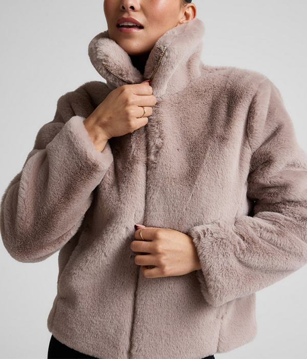 Womens On the List Faux Fur Jacket