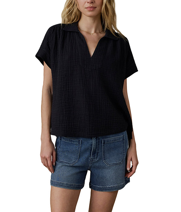 Womens Dune Cotton Gauze Zoe Top
