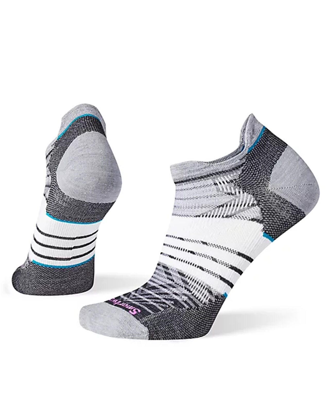 Womens Run Zero Cushion Stripe Low Ankle Socks