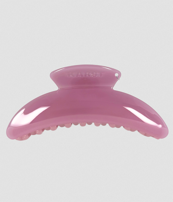 Slim Hair Claw Clip â€” Baby  With SILVER Charm Ring