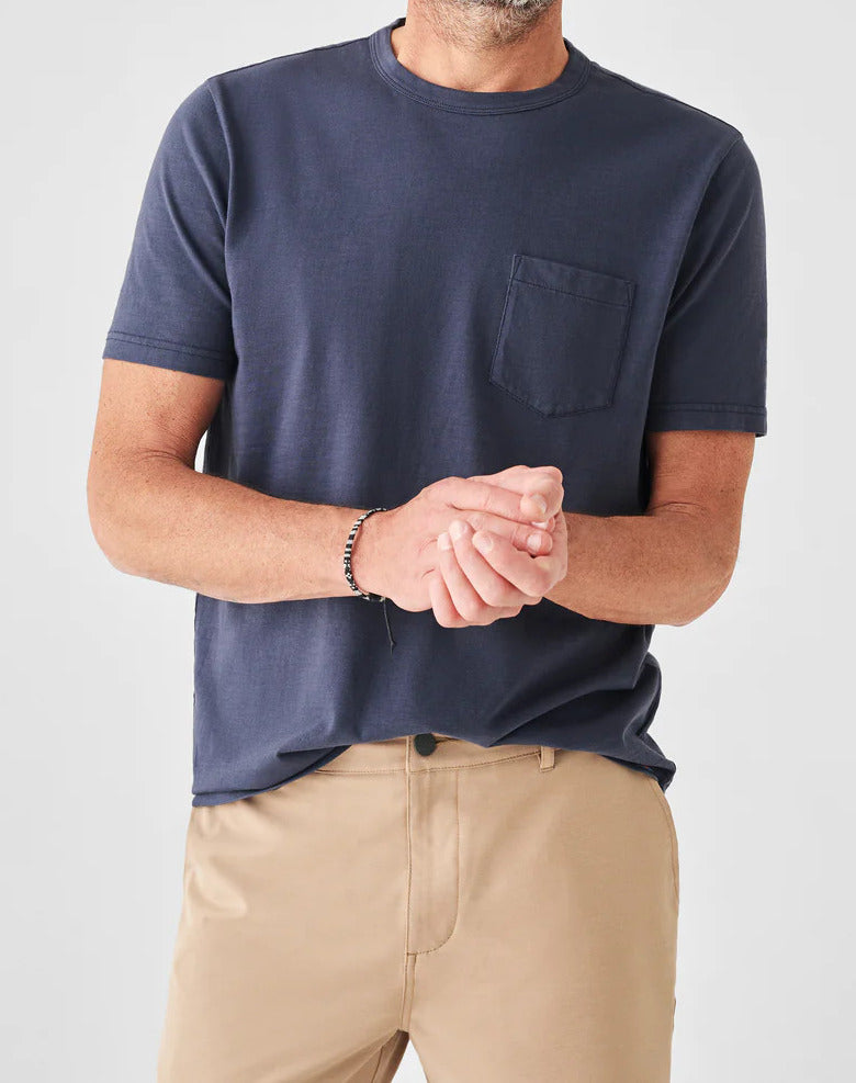 FAHERTY Mens Sunwashed Pocket Tee